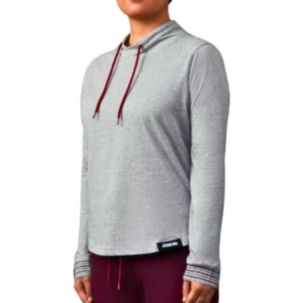 Jason Wu for Eva Air Gray Maroon Comfy Long Sleeve funnel neck Pajama Top